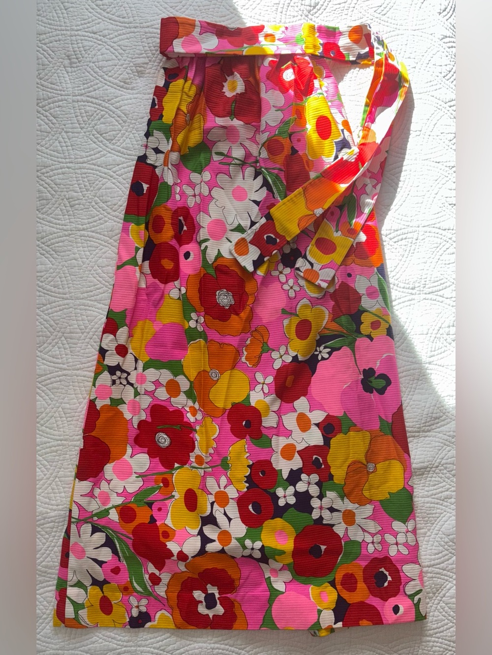 Vintage Floral Maxi Skirt in Pink Multi Size 10 Point of View - Picture 3 of 10
